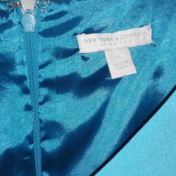 NY&CO color block black blue sleeveless dress - Picture 2 of 4